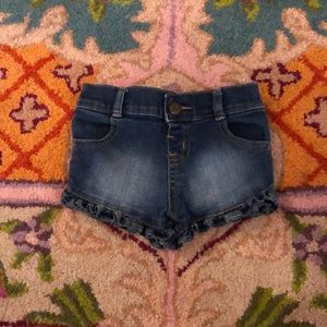Garanimals baby Girl jean shorts with ruffled hem
